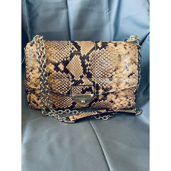 NWT Michael Kors Soho Large Chain Cantaloupe Quilted Shoulderbag 30T1L1SL3N $428 - Picture 5 of 8